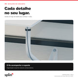 Guias na haste organizam o cabo