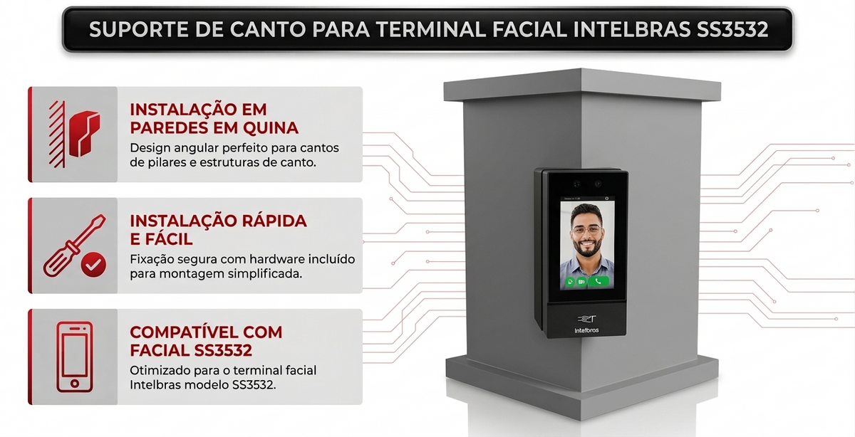 Suporte para Facial Intelbras SS3532