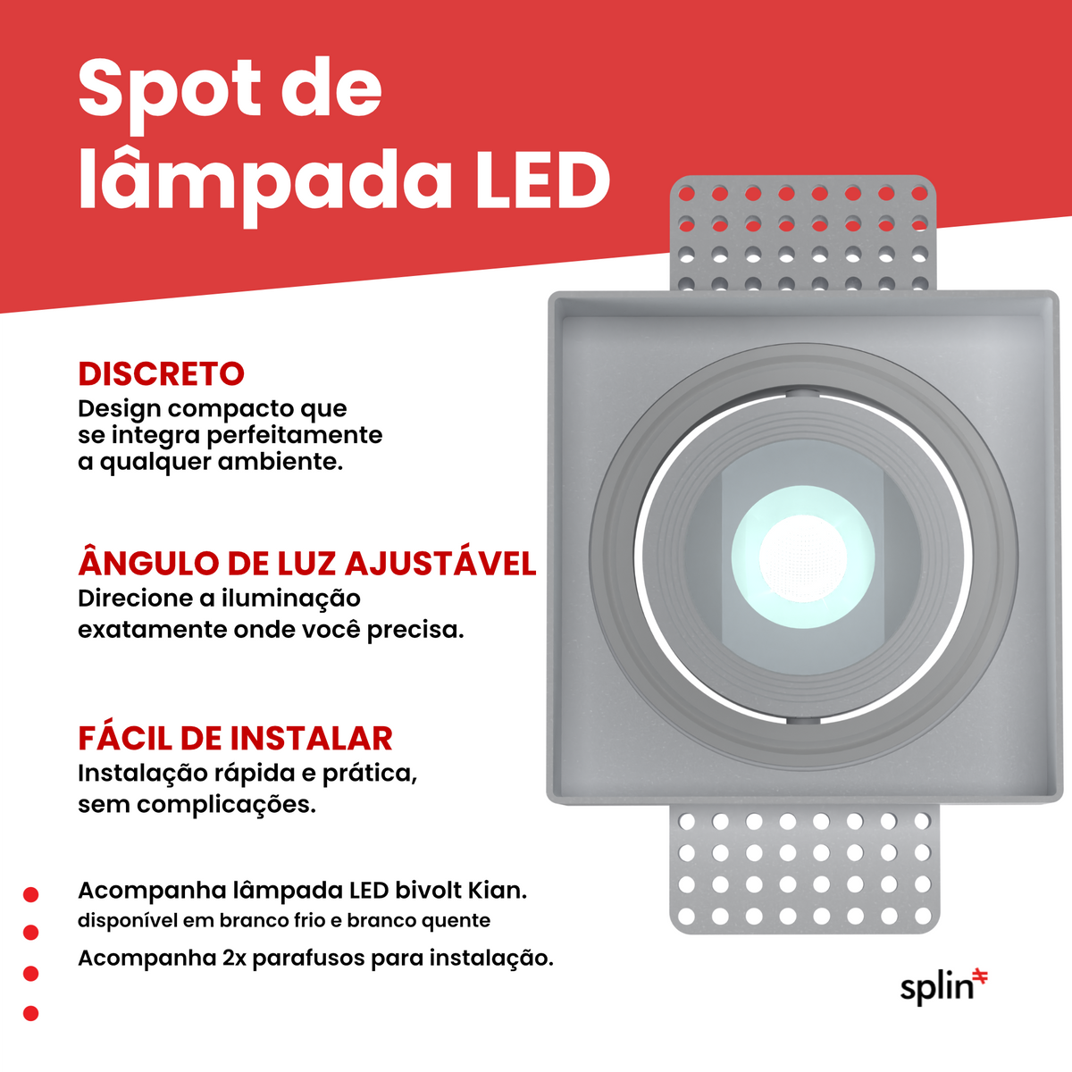 Spot de Embutir No Frame 5W