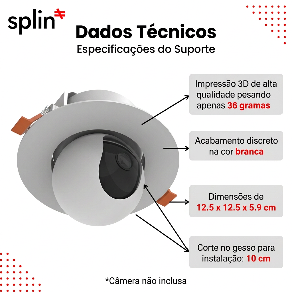Suporte de Teto para Câmera NovaDigital CS-355A