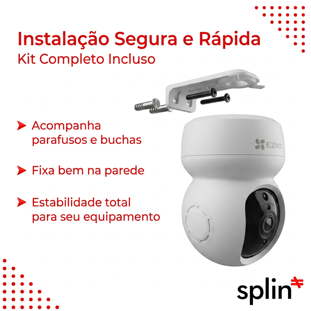 Suporte de Parede e Quina para Câmera Ezviz C6CN, C6N, TY1 e TY2