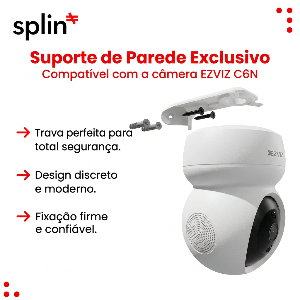 Suporte de Parede e Quina para Câmera Ezviz C6CN, C6N, TY1 e TY2