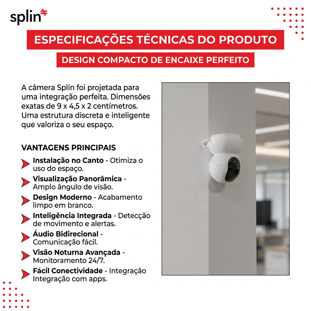 Suporte de Parede e Quina para Câmera TP-Link Tapo C200, C210, C220 e TC70