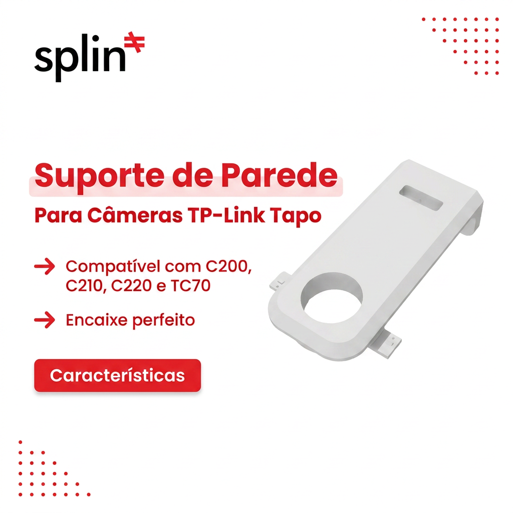Suporte de Parede e Quina para Câmera TP-Link Tapo C200, C210, C220 e TC70