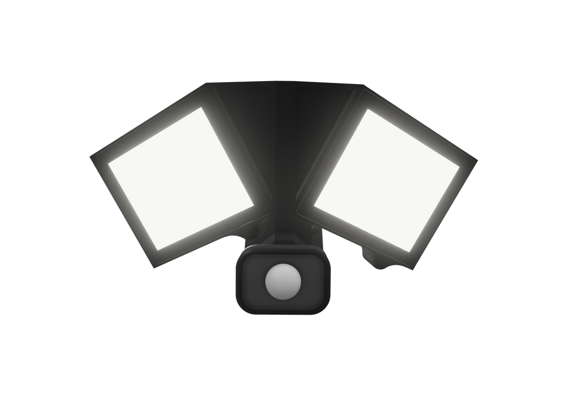 Refletor Duplo 2 x 100w - com sensor (fotocélula e presença) - imagem do produto