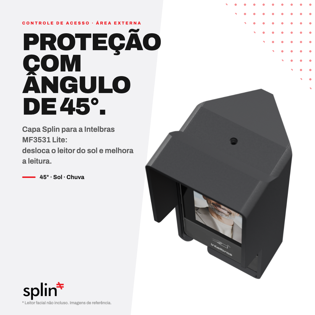 Protetor Facial 45° com Capa para Intelbras MF3531 Lite