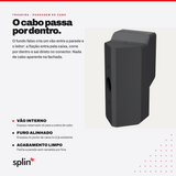 Fundo falso: o cabo passa por dentro da capa