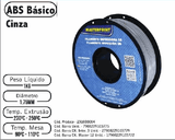 Filamento ABS — cor Cinza