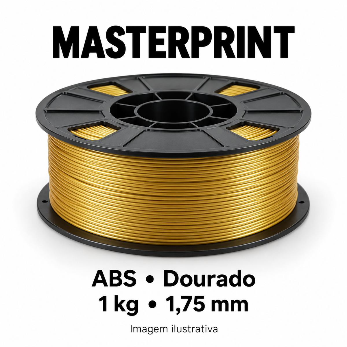 Filamento ABS — cor Dourado
