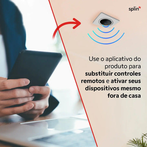 Suporte de teto - Controle IR Nova Digital Tuya - Acabamento quadrado - imagem do produto