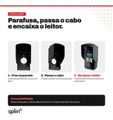 Suporte SPLIN Control iD iDMax — Modelo Parede — instalação e passagem do cabo