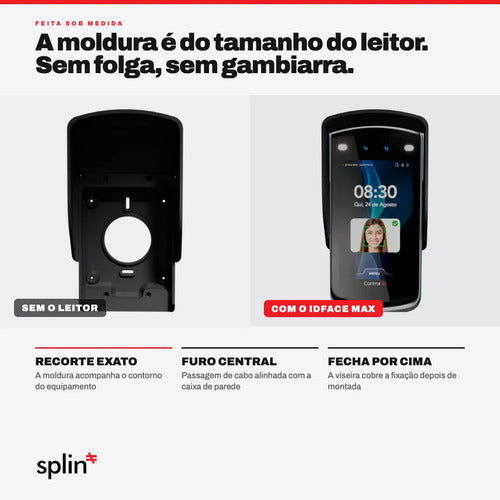 Suporte SPLIN Control iD iDMax — Modelo Parede — encaixe da moldura e leitor não incluso