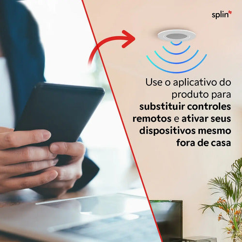 Suporte de teto - Controle IR Nova Digital Tuya - Acabamento redondo - imagem do produto