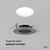 Suporte de teto - Controle IR Nova Digital Tuya - Acabamento redondo - imagem do produto