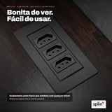 Caixa de tomada para mesa - Tampa giratória