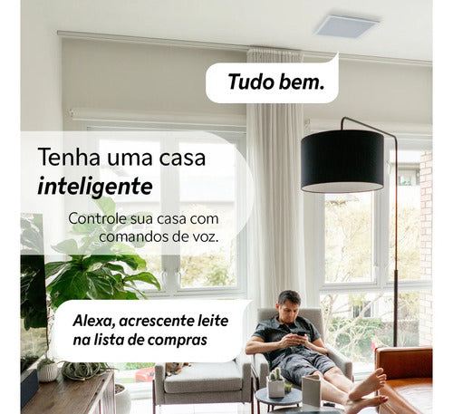Suporte de teto - Echo Dot 5 / Echo POP - Linha Pro Light - Acabamento quadrado - imagem do produto