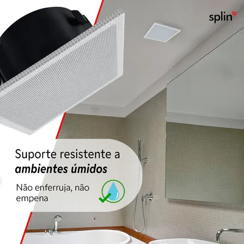 Suporte de teto - Echo Dot 5 / Echo POP - Linha Pro Light - Acabamento quadrado - imagem do produto