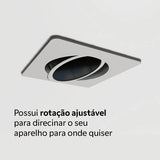 Suporte de teto - Controle IR Nova Digital Tuya - Acabamento quadrado - imagem do produto