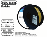 Filamento PETG — cor Madeira