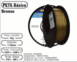 Filamento PETG — cor Bronze