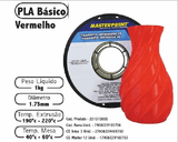 Filamento PLA — cor Vermelho