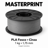 Filamento PLA Fosco — cor Cinza
