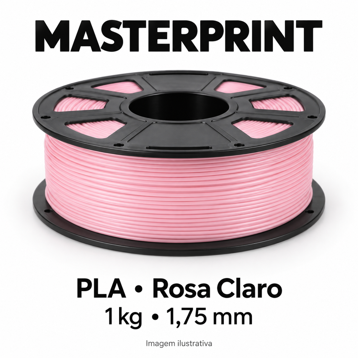 Filamento PLA — cor Rosa Claro