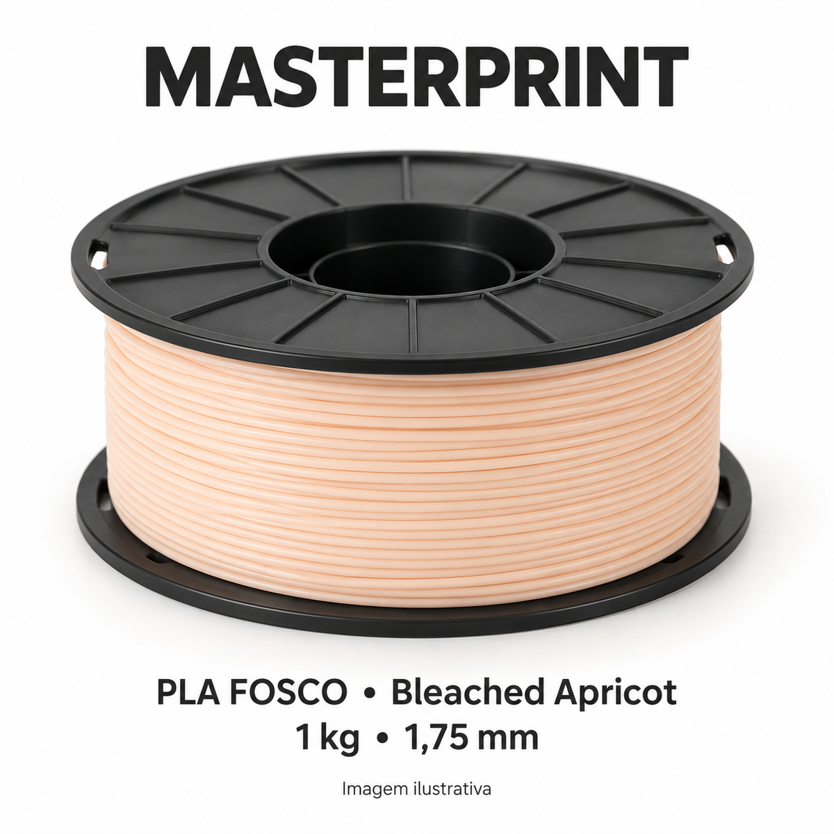 Filamento PLA Fosco — cor Bleached Apricot