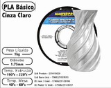 Filamento PLA — cor Cinza Claro