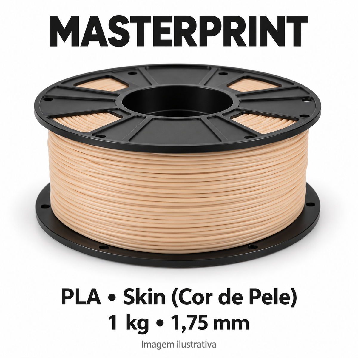 Filamento PLA — cor Skin (Cor de Pele)