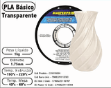Filamento PLA — cor Transparente
