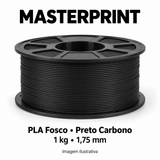 Filamento PLA Fosco — cor Preto Carbono