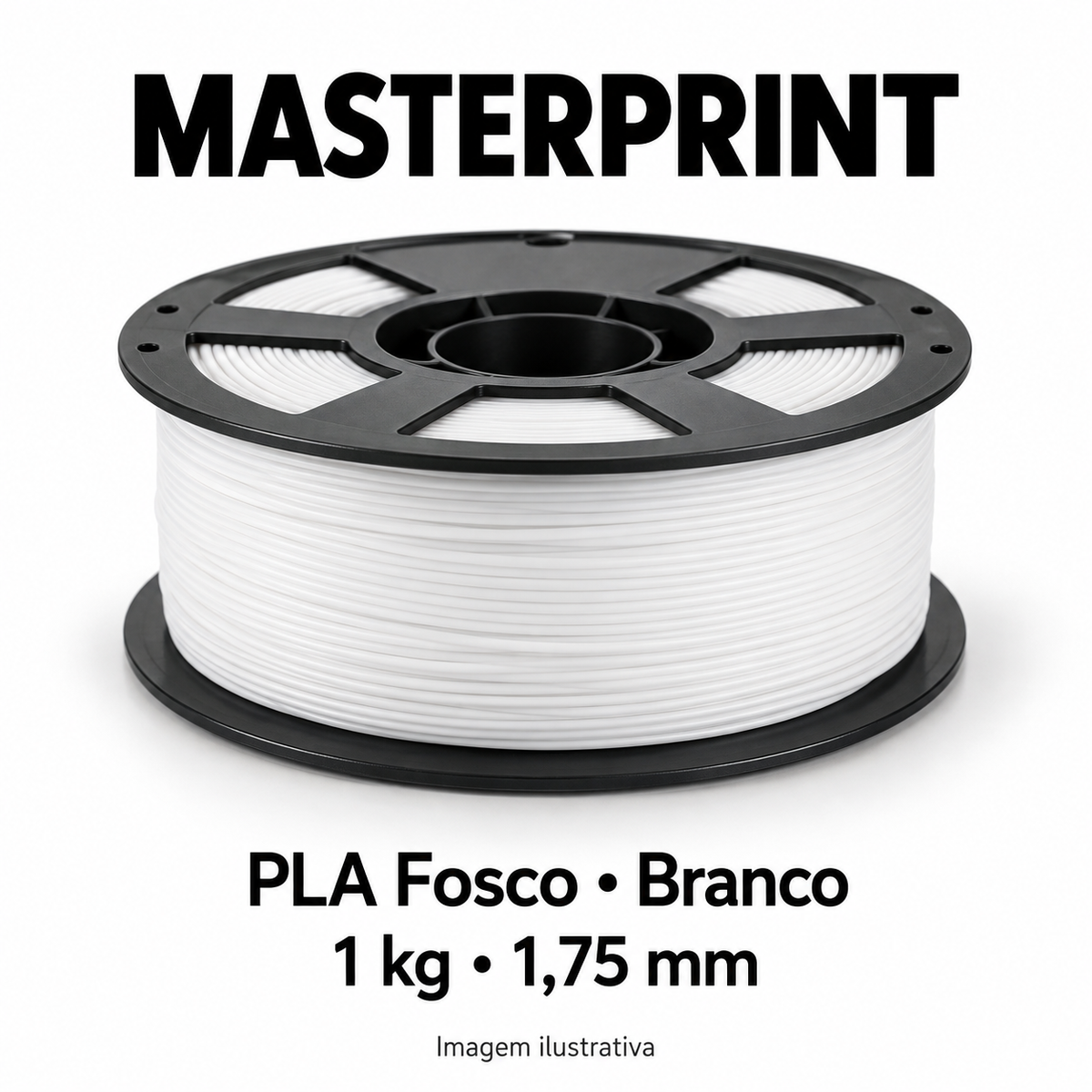 Filamento PLA Fosco — cor Branco