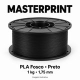 Filamento PLA Fosco — cor Preto