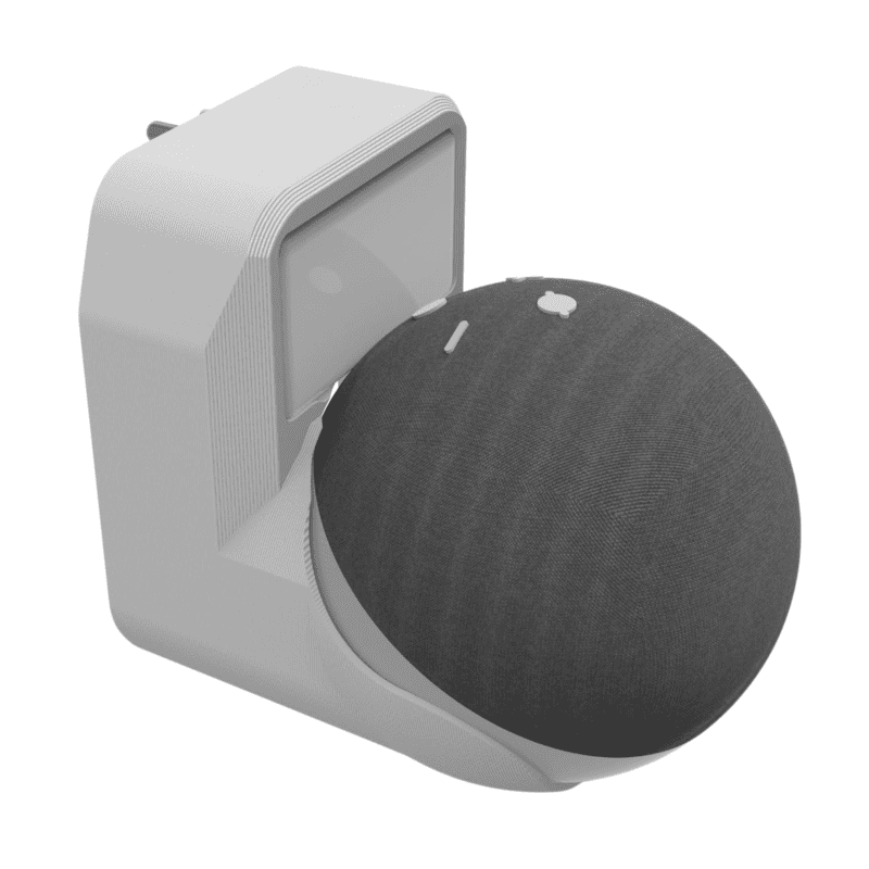 Suporte all in one de tomada para Amazon Echo Dot 5 / Echo Dot 4 - Tomada na horizontal - Imagem 9