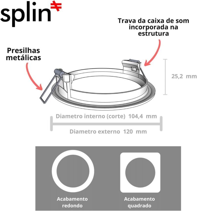 Suporte Splin para Google Home modelo de Embutir no Teto (forro de gesso ou pvc) - Imagem 5