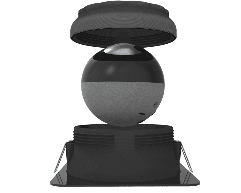 Suporte para embutir no teto, parede ou mesa Splin para Smart Home compatível com Echo dot 4 / 5 e Apple Homepod Mini - Imagem 7